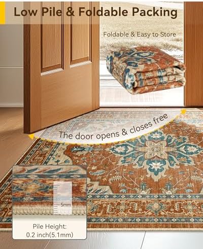 RELEANY Washable Area Rug, Small 2'6"x4' - Image 4