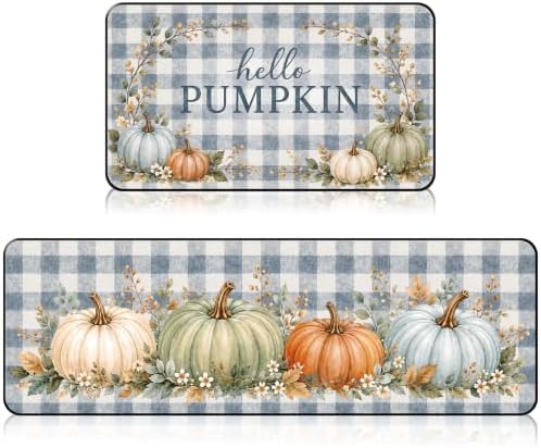 Fall Kitchen Mats Set of 2 by VISSTREE