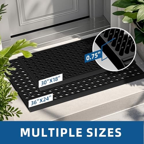 Mibao Front Door Mat, Heavy Duty Dirt Trapping - Image 2