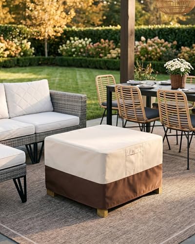 Vailge Patio Ottoman Cover Rectangular, Outdoor Ottoman Cover Waterproof - Image 7