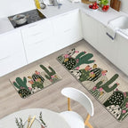 Boho Cactus Kitchen Rugs Set of 2 - Image 2