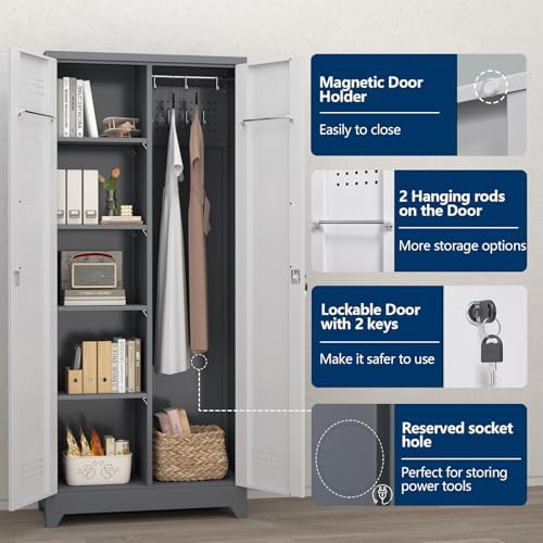 72.8" H Metal Garage Storage Cabinets - Image 4