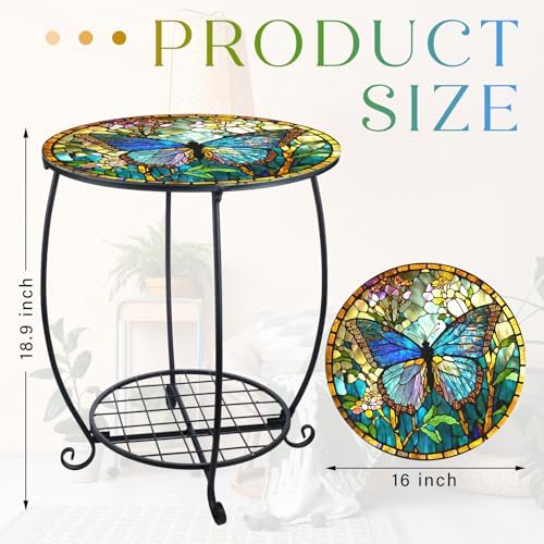 Cinnvoice Outdoor Side Table Small End Patio Porch Table - Image 3