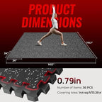 SUPERJARE 0.79'' Extra-Thick 36 Pcs 144 Sq Ft Exercise Equipment Mats - Image 6