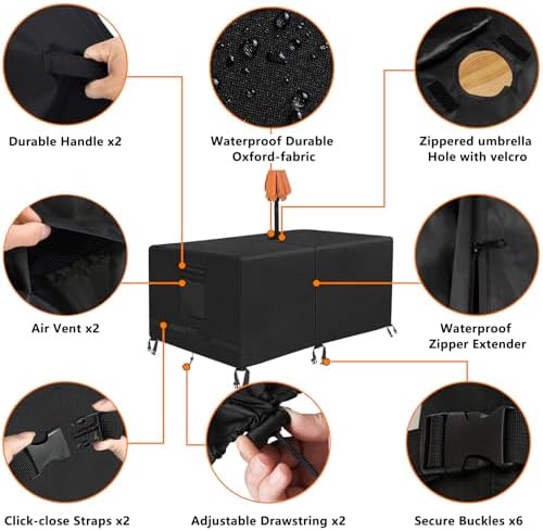 Kovshuiwe Rectangle Patio Table Cover - Image 2