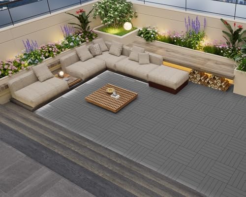 PrimeZone 54 PCS Plastic Interlocking Patio Deck Tiles Outdoor All Weather - Image 5