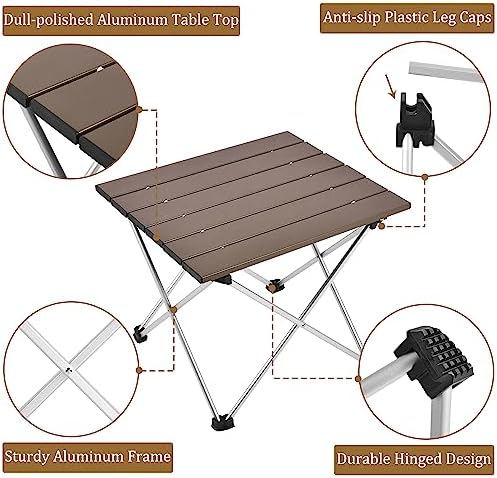 Grope Portable Camping Table, Aluminum Folding Beach Table - Image 2