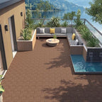 Yaheetech 27PCS Acacia Wood Deck Tiles Interlocking Patio Flooring - Image 2