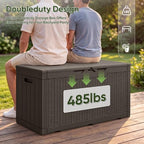 Flamaker Outdoor Storage Box 100 Gallon Waterproof Resin Deck Box - Image 3