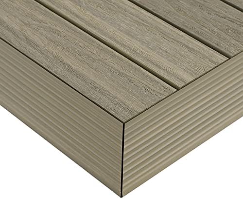 NewTechWood 1/6 ft. x 1 ft. Quick Deck Composite Deck Tile Outside Corner by NewTechWood