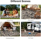 OLANLY Outdoor Rug 6x9 ft Waterproof Reversible Leaf Mat - Image 7