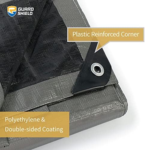 GUARD SHIELD Heavy Duty Tarp 30x40 Feet Silver/Black Multi Purpose Thick - Image 2