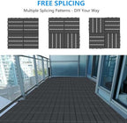 12"x12" Deck Tiles, 36 Pack Interlocking Patio Flooring, Dark Grey - Image 3