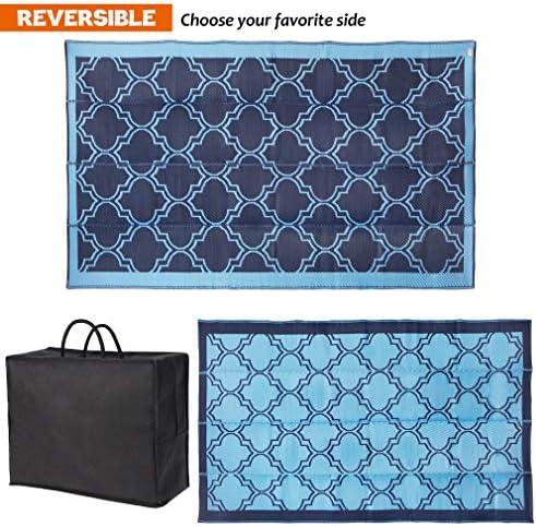 SAND MINE Reversible Mats, Plastic Straw Rug, Modern Area Rug, Large Floor Mat - Image 3