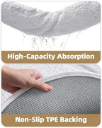 Color&Geometry Small White Bathroom Rugs, Non Slip Shower Mat - Image 6
