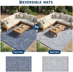 Garvee Reversible Rainbow Outdoor Rug 9x12 - Image 5