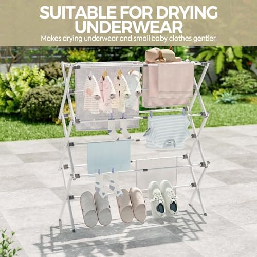 APEXCHASER Extra Large Clothes Drying Rack, 14.57" D × 44.88" H - Image 6