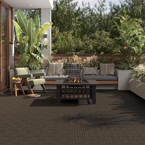 Yaheetech 27PCS Acacia Wood Deck Tiles Interlocking Patio Flooring - Image 2