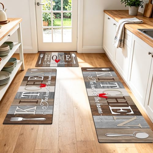 Kitchen Rugs Set 3 Piece, Non Slip Kitchen Mat - Image 4