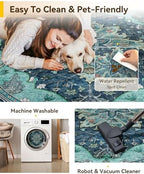 RELEANY Washable Area Rug, Round 7ft - Image 4