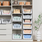 caktraie 8 Pack Stackable Closet Storage Basket - Image 3