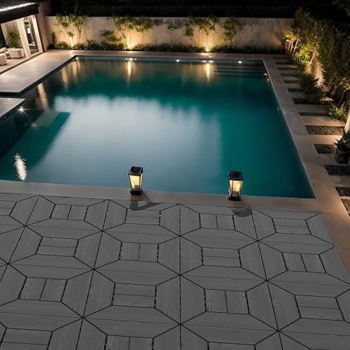 Plastic Interlocking Deck Tiles Waterproof 12x12'' Exstra Long Patio Flooring - Image 5