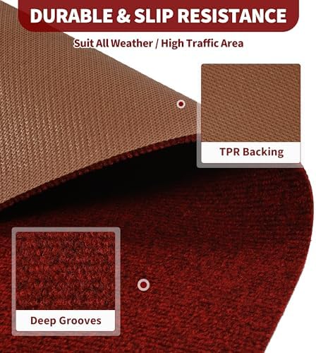 jxgzyy 2'11" x 4'11" Red Entry Rug - Image 4