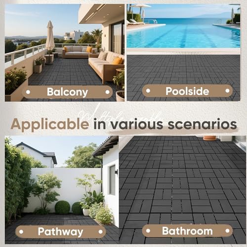 Interlocking Deck Tiles 44 Pack, All Weather Use - Image 6