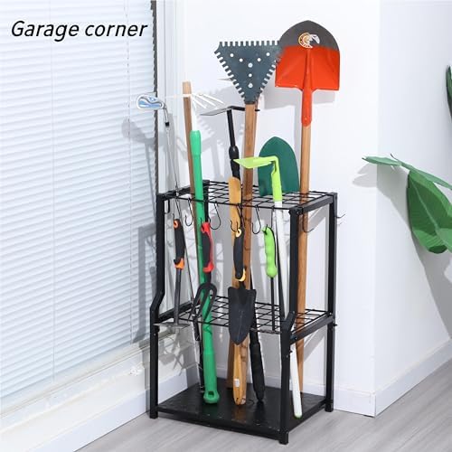 UU-Major Garden Tool Organizer for Garage Corner, Free Standing Yard Tools Rack - Image 2