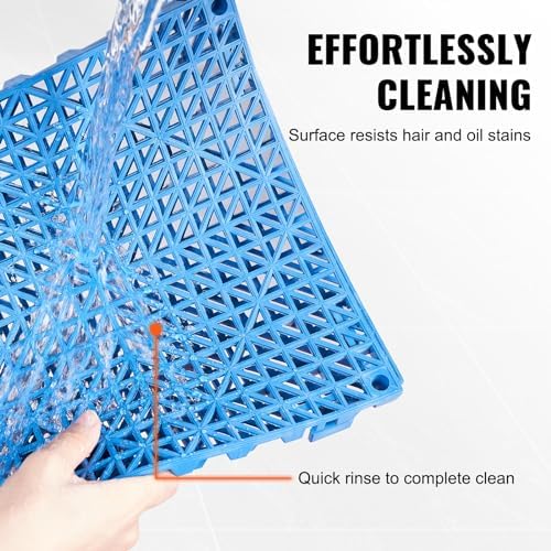 VEVOR Interlocking Tile 50PCS Blue, Drainage Tiles 12" x 12" Splicing, Soft PVC - Image 5