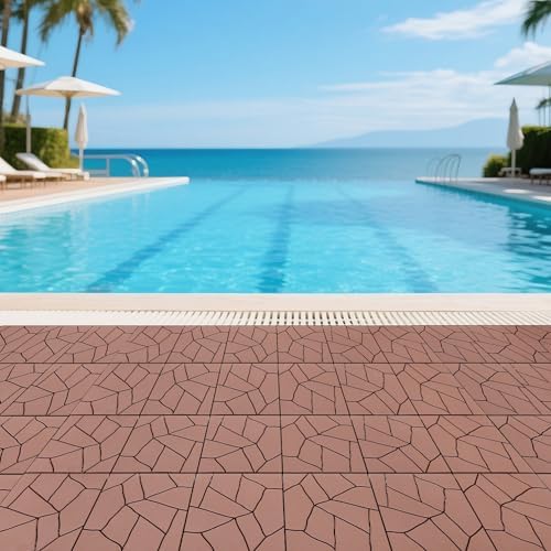 44 Pack Interlocking Deck Tiles, All-Weather Outdoor Deck Tiles - Image 6