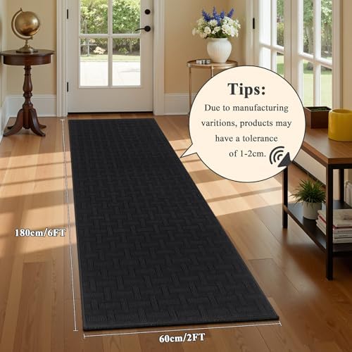 Ileading Hallway Runner Rug 2x6ft Kitchen Floor Mat Modern Geometric Non Slip - Image 6