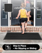 5 x7′ Heavy Duty Door Mat Indoor Outdoor, Large Entryway Rug - Image 3
