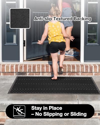 5 x7′ Heavy Duty Door Mat Indoor Outdoor, Large Entryway Rug - Image 3