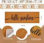 48''x16'' Long Doormat for Entrance Entry, Hello Sunshine - Image 3