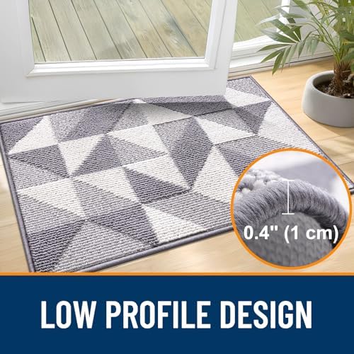 OLANLY Door Mat Indoor Entrance Washable 30x17, Odor-Free Low-Profile Front - Image 4