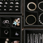 Julysky 4 Pcs/set Stackable Jewelry Organizer Trays - Image 4