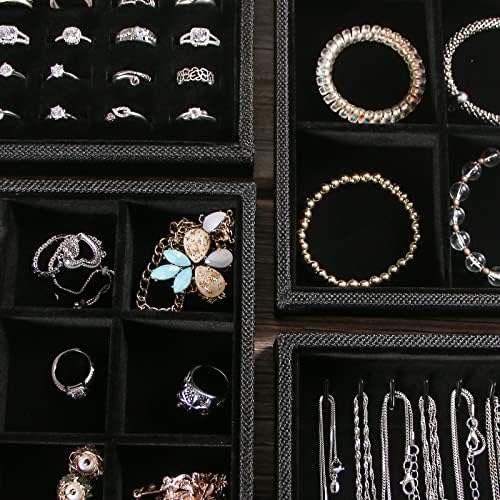 Julysky 4 Pcs/set Stackable Jewelry Organizer Trays - Image 4