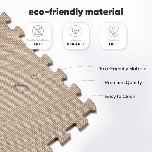 24 Pack 96 sqft Home Gym Mat, Puzzle Exercise Mat, EVA Interlocking Foam Floor - Image 4