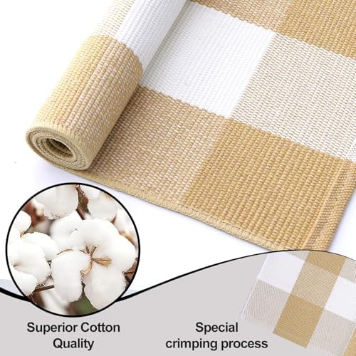 OLANLY Fall Door Mat, Buffalo Plaid Rug - Image 6