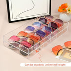2 Pack Acrylic Sunglasses Organizer, 6 Slot Clear - Image 5