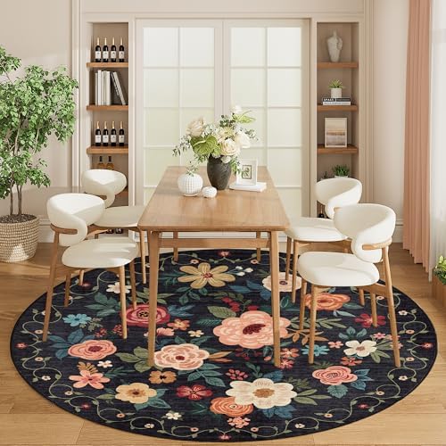 DUKINO 6ft Round Rug, Soft Washable Circle Rug - Image 4