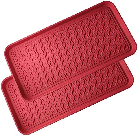 Boot Tray 2 Pack Large Multifunctional Boot Mat Washable Indoor or Outdoor Tray by FDGARDEN