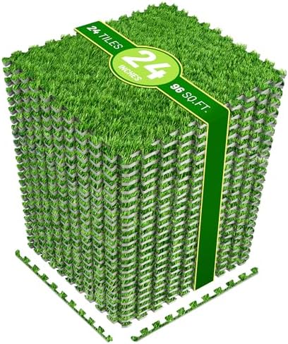 Sorbus Grass Foam Floor Tiles, Interlocking Turf Tiles by Sorbus