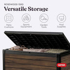 Keter Signature Collection 150 Gallon Resin Deck Box Organization and Storage - Image 5