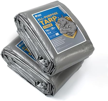 GUARD SHIELD Tarps Heavy Duty Waterproof 16x20 Feet Silver/Black Poly Tarp by GUARDSHIELD