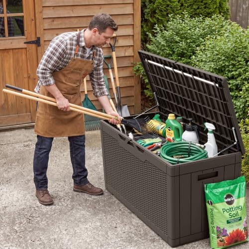 Flamaker Outdoor Storage Box 100 Gallon Waterproof Resin Deck Box - Image 6