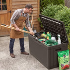 Flamaker Outdoor Storage Box 100 Gallon Waterproof Resin Deck Box - Image 6
