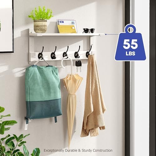 Oraich Wall Hooks with Shelf, Coat Rack Wall Mount - Image 2