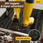 JSEI Dirt Trapper Door Mat 24"x36", Non-Slip Doormat, Dark Gray - Image 2